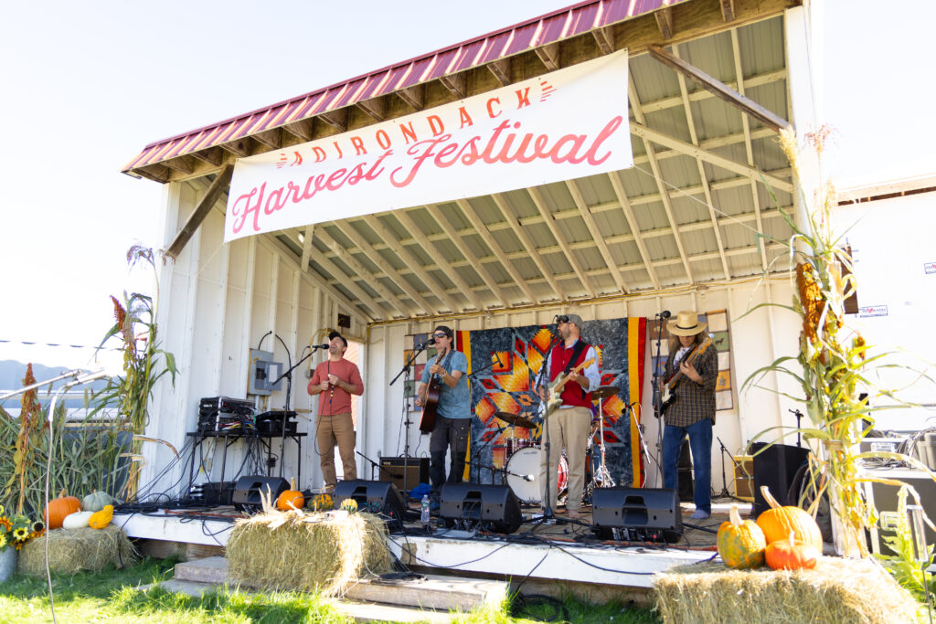 Ploughman's Lunch band on stage at the 2025 Adirondack Harvest Festival