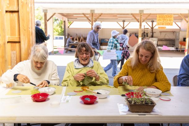 People at a table participating in a workshop